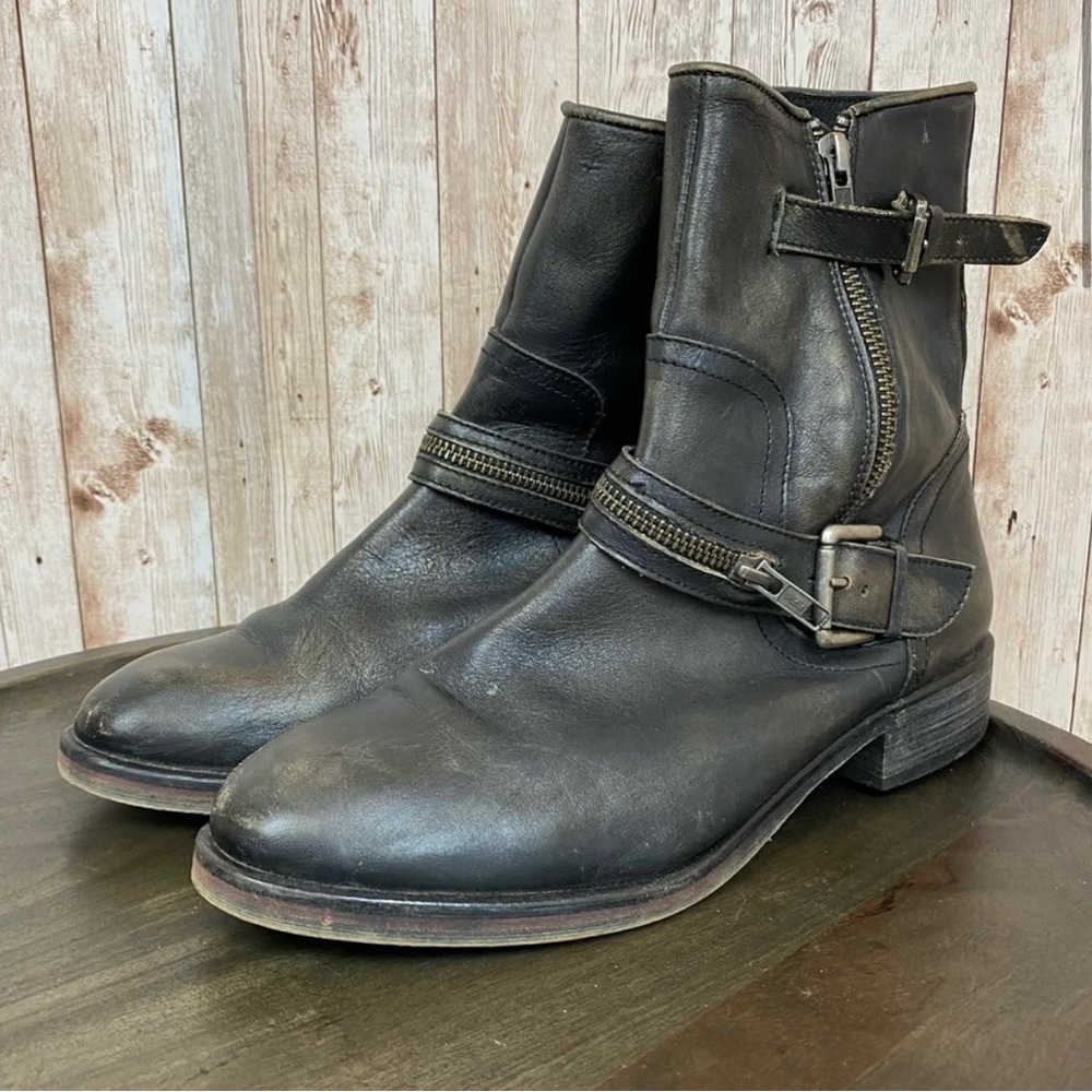 Treasure & Bond Catalina Engineered Moto Leather Ankle Boot Size 10 Women